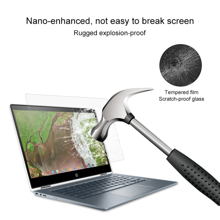 ノートパソコン画面 HD 強化ガラス保護フィルム HP Chromebook x360 - 14-da0021nr 14インチ用, HP Chromebook x360 - 14-da0021nr 14インチ用
