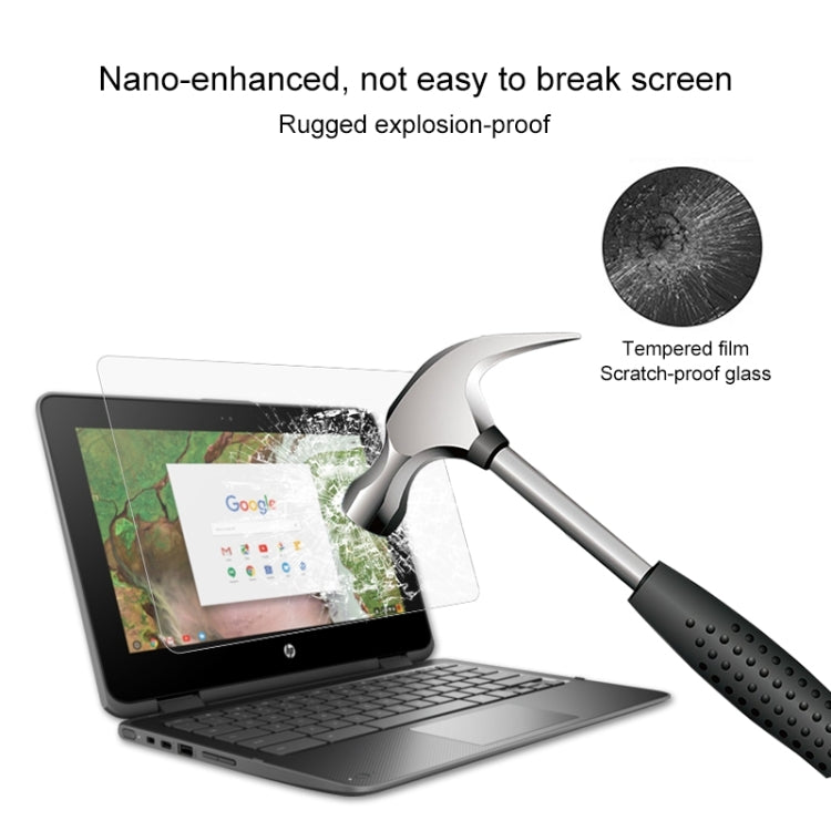 ノートパソコン画面 HD 強化ガラス保護フィルム HP Chromebook x360 11 G1 EE 11.6インチ用, HP Chromebook x360 11 G1 EE 11.6インチ用