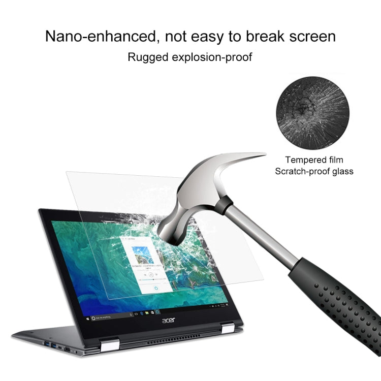 Acer Spin 5 ノートパソコン用 13.3インチ SP513-52N-552K 対応 HD 強化ガラス保護フィルム