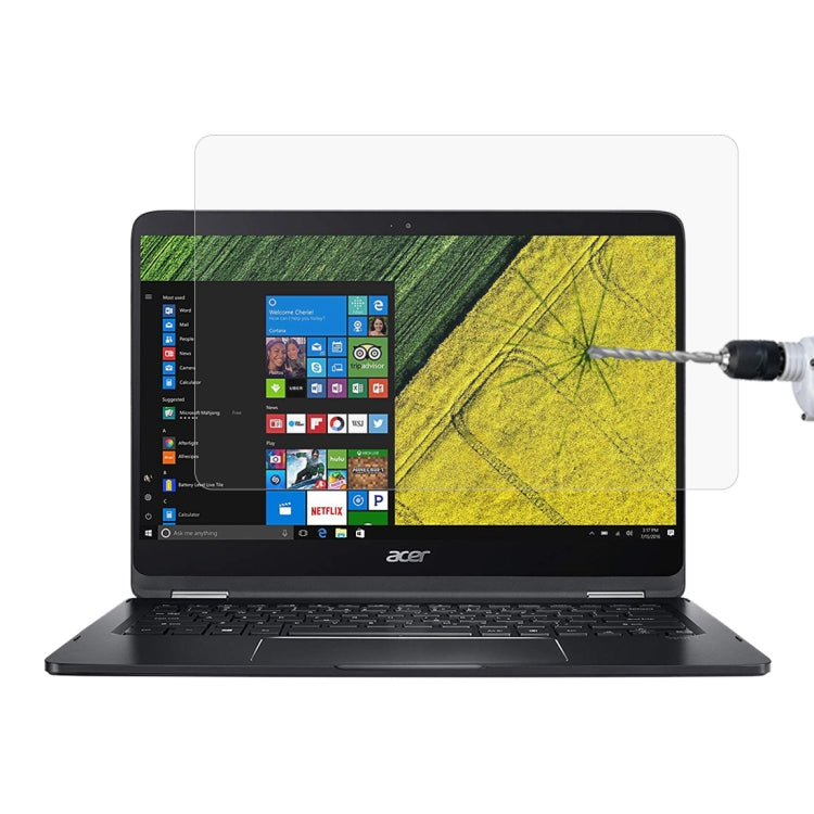 Acer Spin 7 ノートパソコン用 14インチ SP714-51-M5CD 対応 HD 強化ガラス保護フィルム