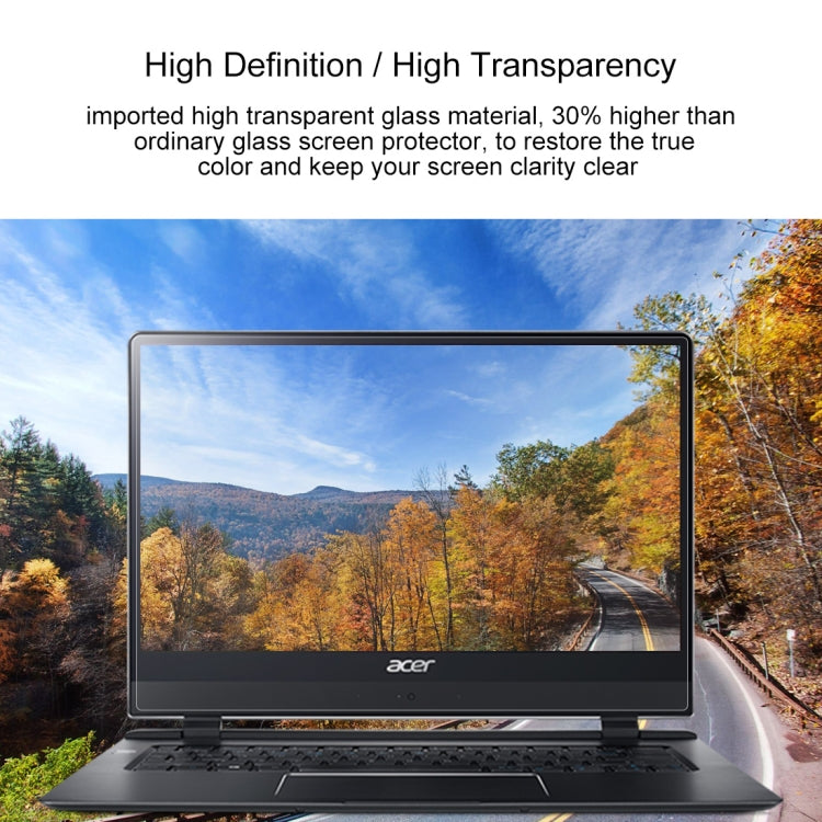 Acer Swift 7 ノートパソコン用 14インチ SF714-51T-M9H0 対応 HD 強化ガラス保護フィルム