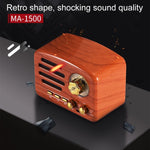 Angel MA-1500 レトロBluetooth HiFiラジオスピーカー カラフルLEDライト対応 USB＆FM＆3.5mm AUX対応