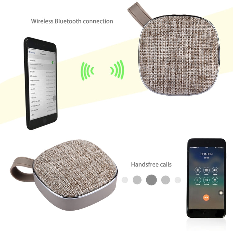 X25 ポータブルファブリックデザイン Bluetoothステレオスピーカー 内蔵マイク付き ハンズフリー通話対応 TFカード＆AUX入力対応 Bluetooth距離：10m