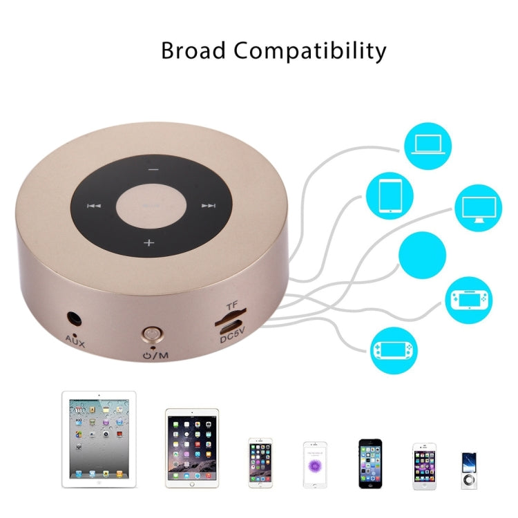 A8 ポータブルステレオ Bluetoothスピーカー 内蔵マイク付き ハンズフリー通話 / TFカード / AUX入力対応 ピンク、シルバー、ゴールド、グレー、レッド