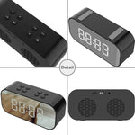 AEC BT501 Bluetooth 5.0 ミニスピーカー LED＆アラームクロック＆時計＆ミラー付き、32G TFカード対応、BT501