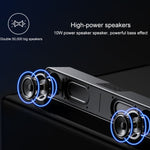 LEERFEI E91 10W ロングバー形状デュアルスピーカー マルチメディアラジオ Bluetoothオーディオ、TFカード / Uディスク / 3.5mm AUX対応