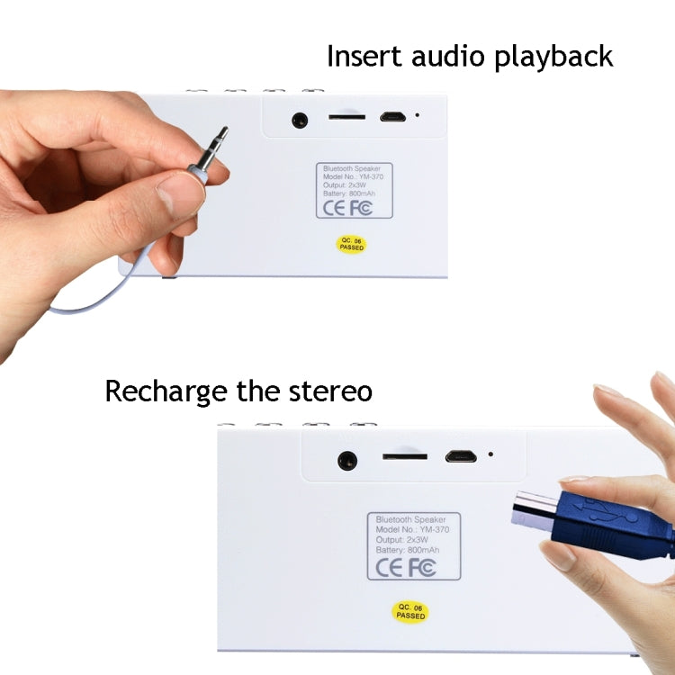 YM370 多機能Bluetoothスピーカー マイク付き、ハンズフリー通話＆TFカード対応
