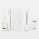NK-1035 Pro 2-in-1 USB-C / Type-C + 8ピンオス から RJ45 + 8ピン充電メス インターフェースアダプター NK-1035 Pro