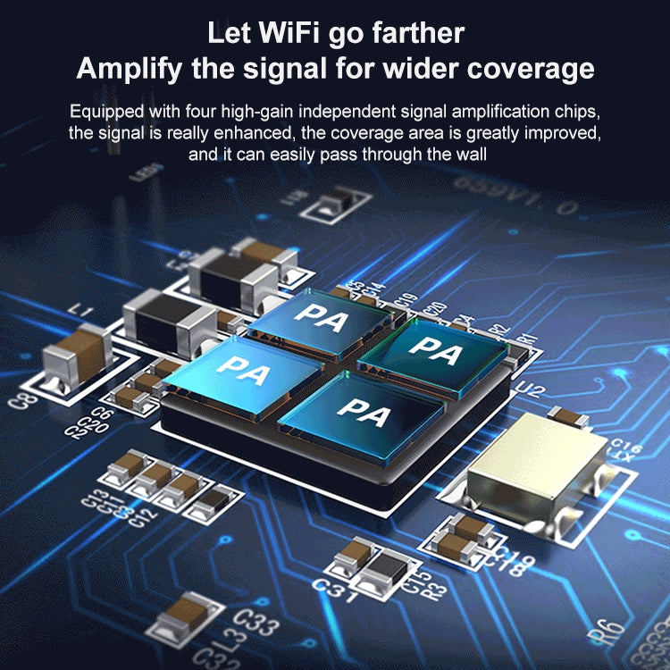 COMFAST CF-WR765AC 1200Mbps デュアルバンド ワイヤレスリピーター アンプ 外部アンテナ付き、CF-WR765AC