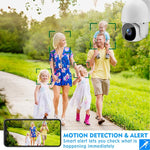 Tuya QX45 1080P フルHD IP65防水 2.4GワイヤレスIPカメラ モーション検知・双方向音声・ナイトビジョン・TFカード対応 AUプラグ モーション検知対応