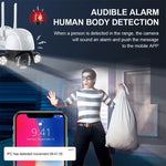 QX55 300万画素 IP65防水 2.4GワイヤレスIPカメラ モーション検知・双方向音声・ナイトビジョン・TFカード対応 EUプラグ, QX55
