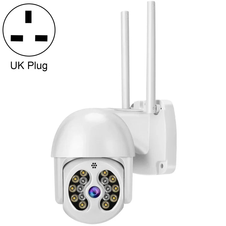 Tuya QX56 300万画素 IP66防水 2.4GワイヤレスIPカメラ Amazon Alexa & Google Home対応 モーション検知・双方向音声・フルカラーナイトビジョン・TFカード対応 EUプラグ Amazon Alexa & Google Home対応