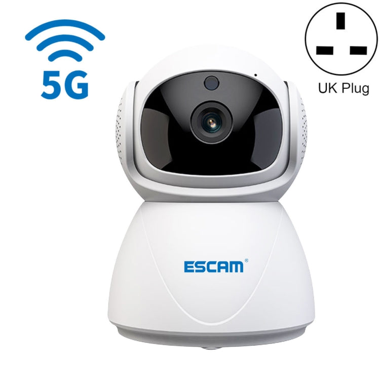 ESCAM PT201 HD 1080P デュアルバンドWiFi IPカメラ、ナイトビジョン／モーション検知／自動追跡／TFカード／双方向音声対応、EUプラグ、PT201