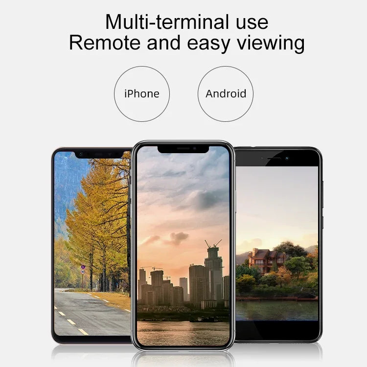 Q4 200万画素 1080P HD ワイヤレス IPカメラ、動作検知＆双方向音声＆赤外線ナイトビジョン＆TFカード対応、米国プラグ、Q4