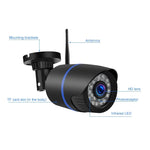 Q4 200万画素 1080P HD ワイヤレス IPカメラ、動作検知＆双方向音声＆赤外線ナイトビジョン＆TFカード対応、米国プラグ、Q4