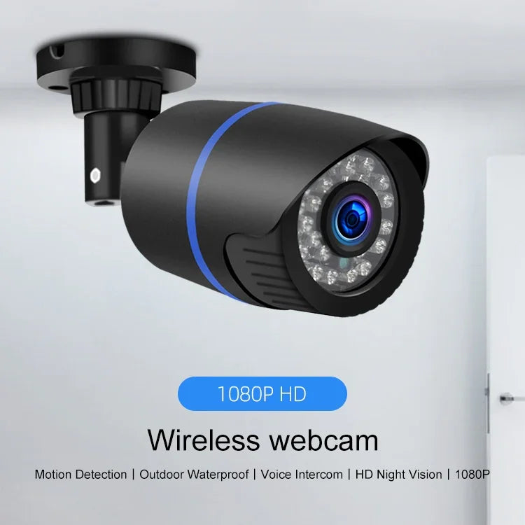 Q4 200万画素 1080P HD ワイヤレス IPカメラ、動作検知＆双方向音声＆赤外線ナイトビジョン＆TFカード対応、米国プラグ、Q4