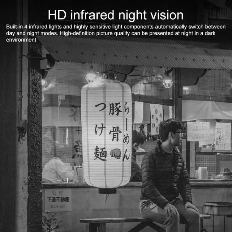 Q8 1080P HD ワイヤレスIPカメラ、動体検知＆赤外線ナイトビジョン＆TFカード対応、AUプラグ、Q8