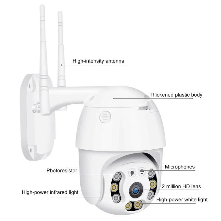 QX21 1080P HD WiFi IPカメラ ナイトビジョン・動体検知・双方向音声・TFカード対応 AUプラグ QX21