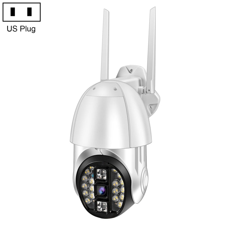 QX33 1080P パノラマ PTZ 360度回転 WiFiカメラ、昼夜フルカラー対応＆双方向音声通話＆動体検知アラーム＆ビデオ再生＆64GB TFカード対応、AUプラグ、QX33