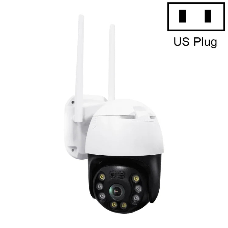 QX36 1080P 3.0MP 3.6mmレンズ IP65防水 PTZ 360度回転 WiFiカメラ、昼夜フルカラー＆双方向音声通話＆動体人物検知＆映像再生＆128GB TFカード対応、AUプラグ、QX36