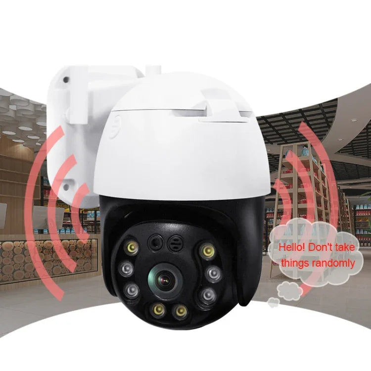 QX36 1080P 3.0MP 3.6mmレンズ IP65防水 PTZ 360度回転 WiFiカメラ、昼夜フルカラー＆双方向音声通話＆動体人物検知＆映像再生＆128GB TFカード対応、AUプラグ、QX36