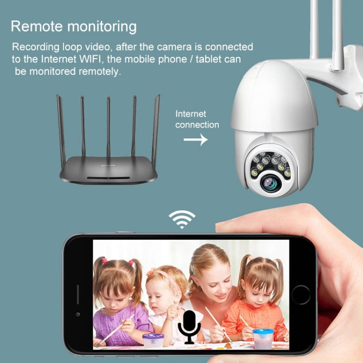 Q10 屋外用携帯電話遠隔回転ワイヤレスWiFi 10灯IRナイトビジョンHDカメラ、動体検知ビデオ / アラーム＆録画対応、UKプラグ、Q10 IRナイトビジョン