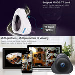ESCAM Q8 960P 360度 魚眼レンズ 1.3MP WiFi IPカメラ、動体検知／ナイトビジョン対応、赤外線距離：5-10m、AUプラグ、Q8 USプラグ、Q8 AUプラグ、Q8 EUプラグ、Q8 UKプラグ