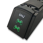 iplay デュアルポート充電ドックステーションスタンド / コントローラー充電スタンド Sony Playstation 4 PS4 & Slim PS4 Pro用 LEDディスプレイインジケーター付き, HBP-119