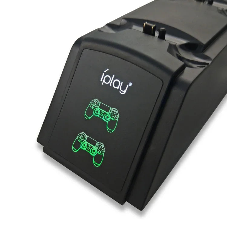 iplay デュアルポート充電ドックステーションスタンド / コントローラー充電スタンド Sony Playstation 4 PS4 & Slim PS4 Pro用 LEDディスプレイインジケーター付き, HBP-119