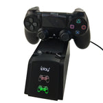 iplay デュアルポート充電ドックステーションスタンド / コントローラー充電スタンド Sony Playstation 4 PS4 & Slim PS4 Pro用 LEDディスプレイインジケーター付き, HBP-119