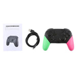 ワイヤレスゲームプロコントローラー スクリーンショット振動機能付き Nintendo Switch用（グリーンピンク）, Nintendo-Switch用（グリーンピンク）