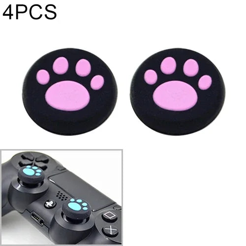 4個セット かわいい猫の足シリコン保護カバー PS4 / PS3 / PS2 / XBOX360 / XBOXONE / WIIU ゲームパッド ジョイスティック用