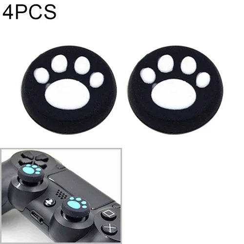 4個セット かわいい猫の足シリコン保護カバー PS4 / PS3 / PS2 / XBOX360 / XBOXONE / WIIU ゲームパッド ジョイスティック用