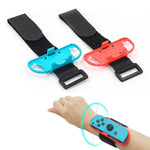 Nintendo Switch用調節可能な伸縮性ダンスリストバンド1ペア、リストバンド