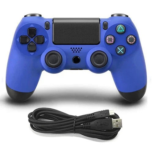 Sony PS4用有線ゲームコントローラー、ブルー、ホワイト、ブラック