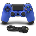 Sony PS4用有線ゲームコントローラー、ブルー、ホワイト、ブラック