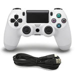Sony PS4用有線ゲームコントローラー、ブルー、ホワイト、ブラック
