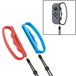 Switch Joy-Con用ストラップ付きiPlay小型ボクシンググリップゲームパッドグリップ、ブラック、レッド