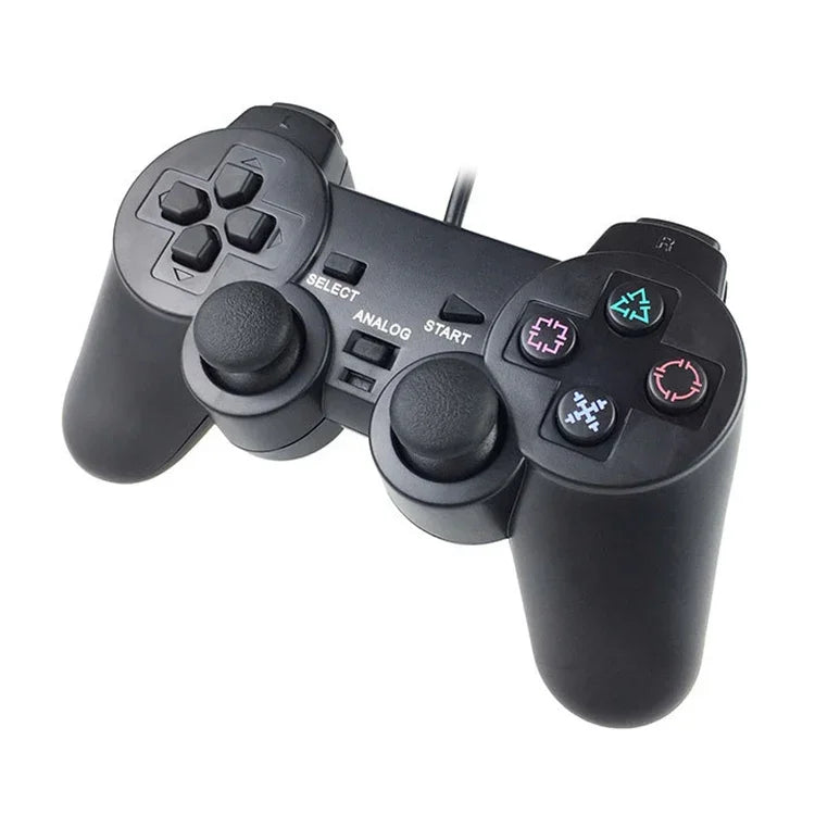ダブル振動ジョイパッド 有線ゲームコントローラーハンドル PS2用