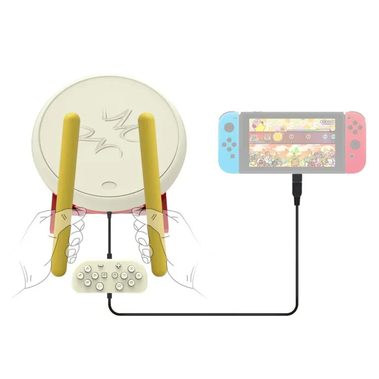 DOBE TNS-1867 ビデオゲームドラムスティックコントローラー 太鼓キット for Nintendo Switch, Nintendo Switch 用