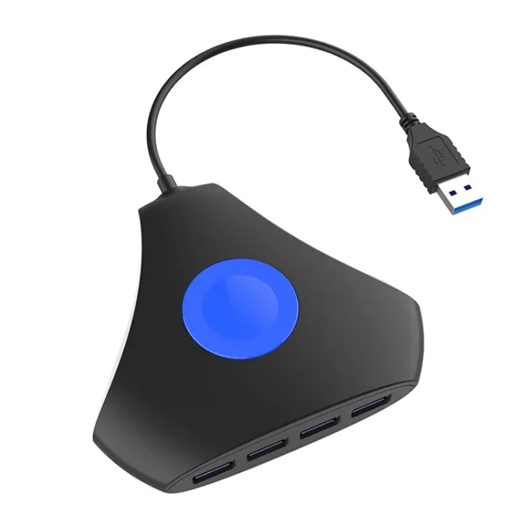 KJH P5-015 4イン1ハブコンバーター USB 3.0 ブルーライト拡張アダプター スプリッター チャージャーコネクター スプリッター PS5 / Xbox Series X用, KJH P5-015