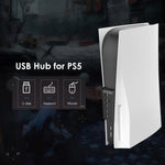 KJH P5-008 6イン1 USBスプリッター拡張ハブアダプター PS5用, KJH P5-008