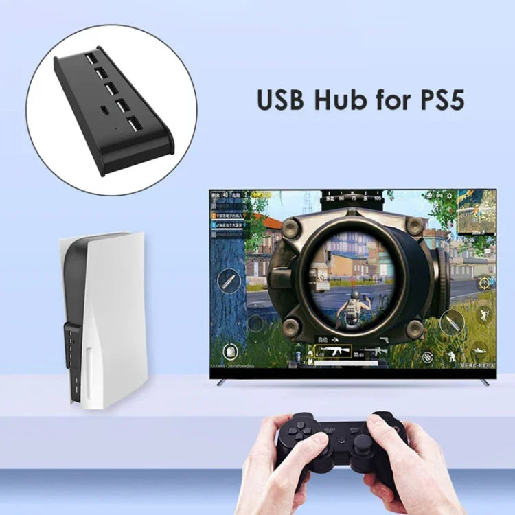 KJH P5-008 6イン1 USBスプリッター拡張ハブアダプター PS5用, KJH P5-008