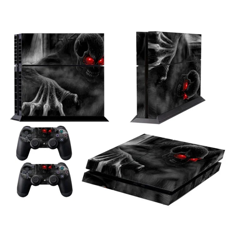 Sony PS4用ダークデビル柄ファッションカラープロテクティブフィルムステッカー、ダークデビル柄