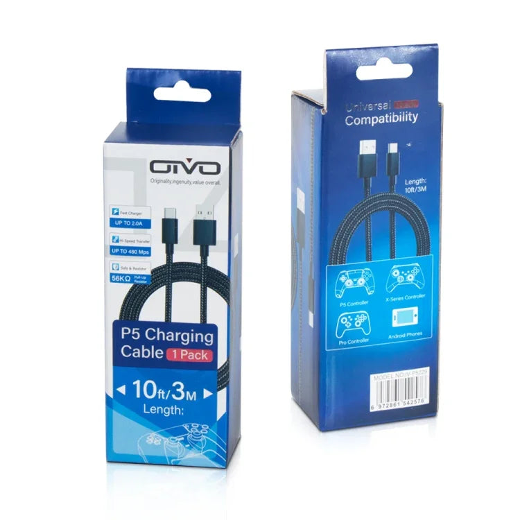 OIVO IV-P5229 3m 1A USB Type-C 充電データケーブル PS5 / Switch Pro / Xbox Series用、IV-P5229