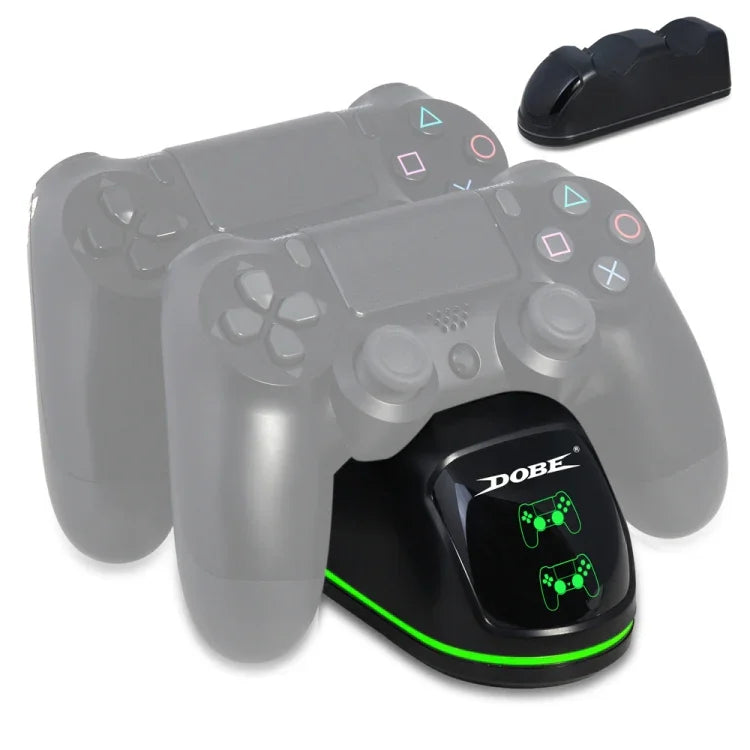 DOBE TP4-1781 ワイヤレスコントローラー デュアル充電ドック LED充電器 ハンドル充電器 PS4 / Slim / Pro用, TP4-1781