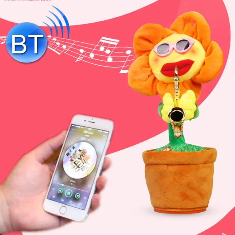ひまわりサックススタイル Bluetooth ぬいぐるみ 子供・大人用おもちゃ USB充電＆電池対応