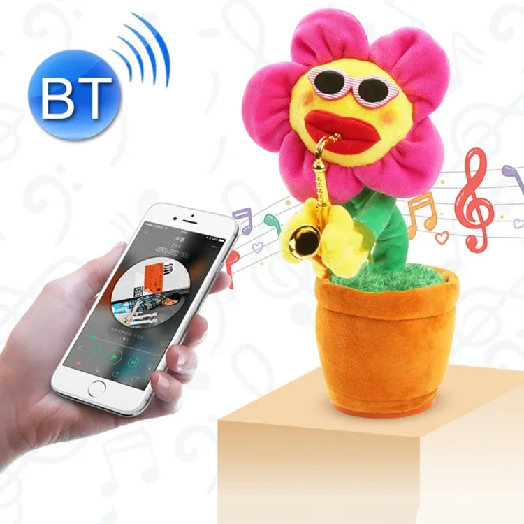 ひまわりサックススタイル Bluetooth ぬいぐるみ 子供・大人用おもちゃ USB充電＆電池対応