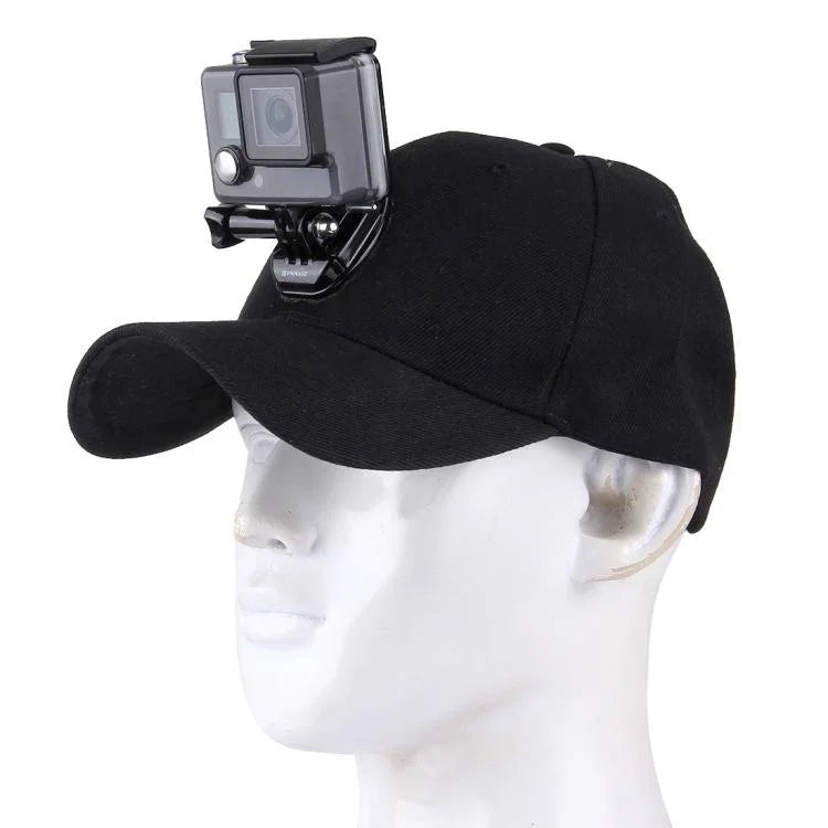 アウトドアサンハット トピ ベースボールキャップ カメラスタンドホルダーマウント GoPro & SJCAM & Xiaomi Xiaoyi スポーツアクションカメラ対応