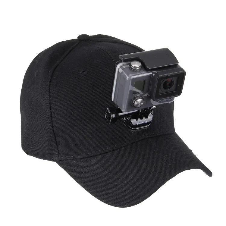 アウトドアサンハット トピ ベースボールキャップ カメラスタンドホルダーマウント GoPro & SJCAM & Xiaomi Xiaoyi スポーツアクションカメラ対応